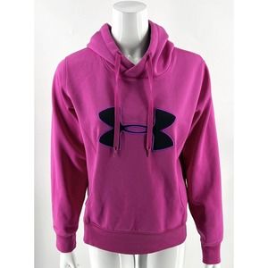 Under Armour Sweatshirt Hoodie Size M Pink Cold Gear Semi Fitted Athletic Womens